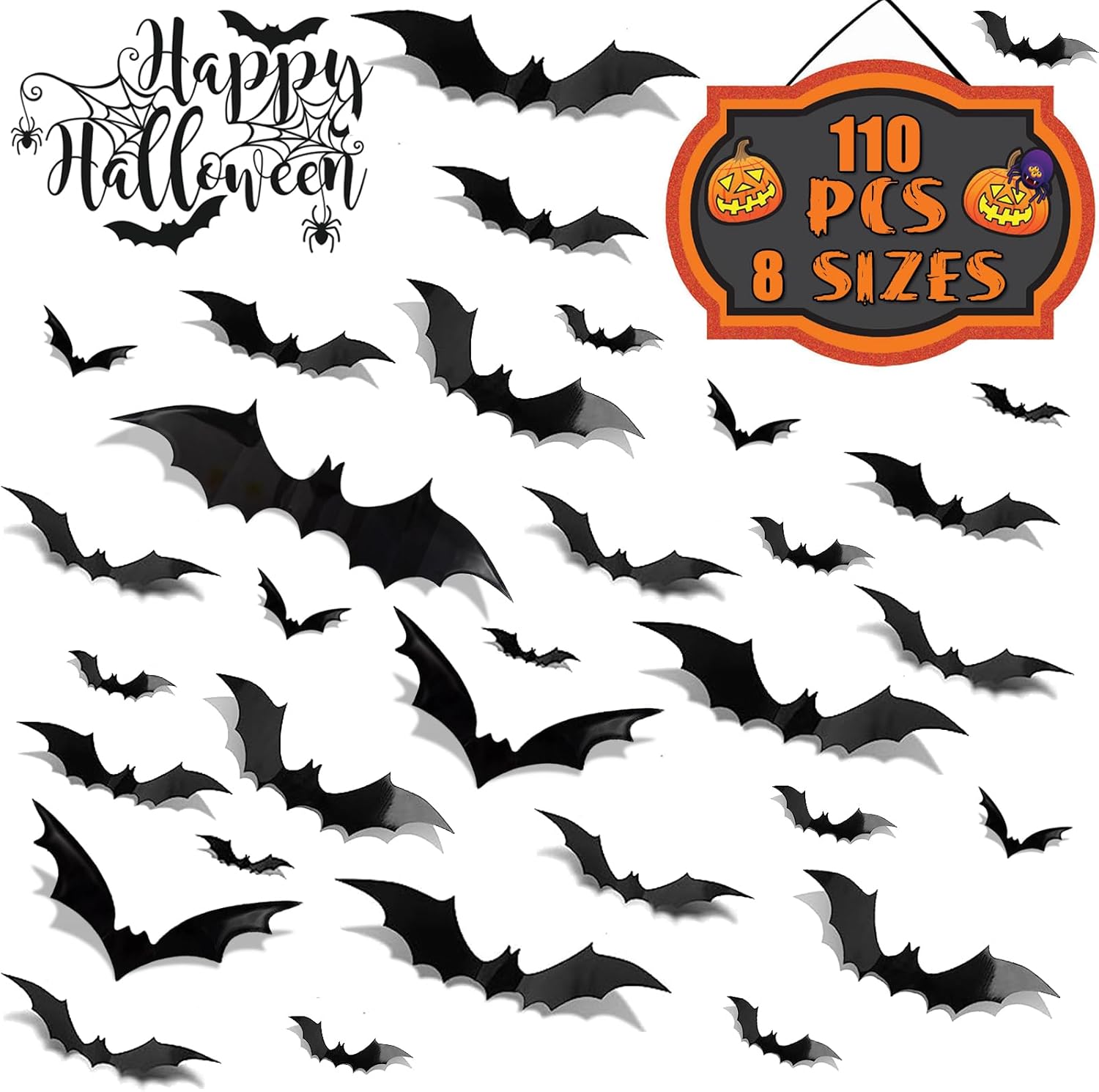 Halloween Bats Decorations Indoor Outdoor Wall Stickers