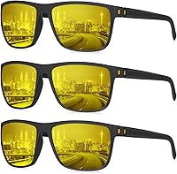 Vista 45 de KALIYADI Gafas de sol polarizadas para hombre, gafas de sol ligeras con protección UV para conducir, pescar y jugar golf