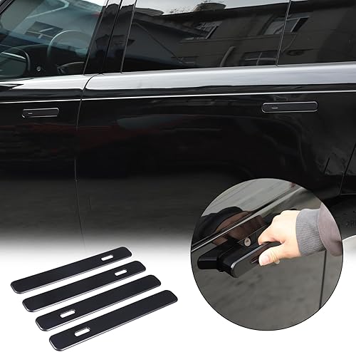 Miniatura 3 de HAPPYHORSE 4 piezas de cromo ABS negro mate para Land Rover Range Rover VELAR 2017 2018 manija de puerta exterior de coche accesorios