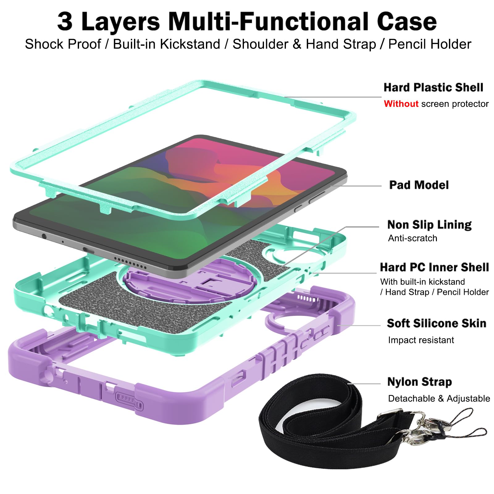 YOUULAR Capa para tablet Xiaomi Redmi Pad SE 8.7/Redmi Pad SE 4G