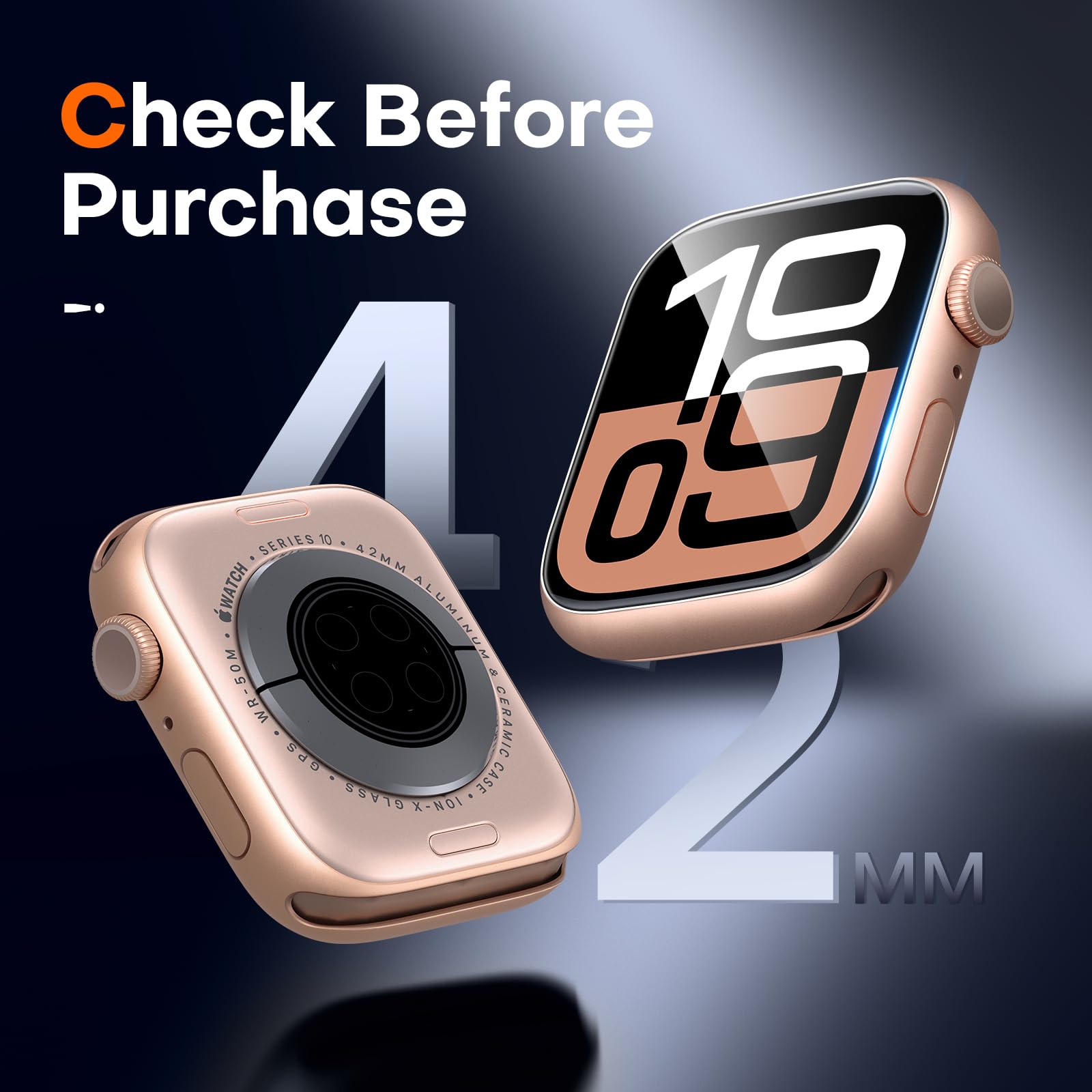 LϟK 8 Pezzi TPU Pellicola Protettiva per Apple Watch Series 10 42mm - Senza Bolle Trasparente HD Schermo Protettivo con Facile Kit D'Installazione