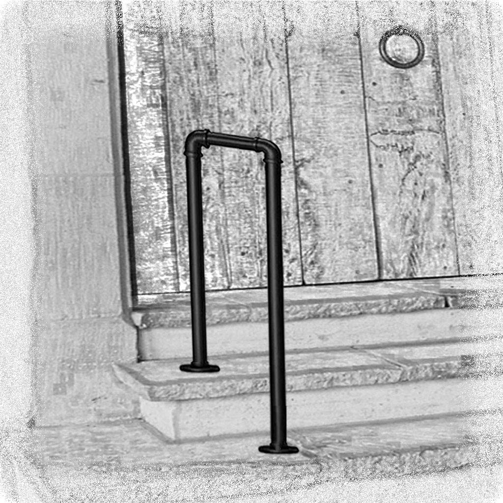 Rampe d'escalier extérieure pour marches de jardin et entrée de maison