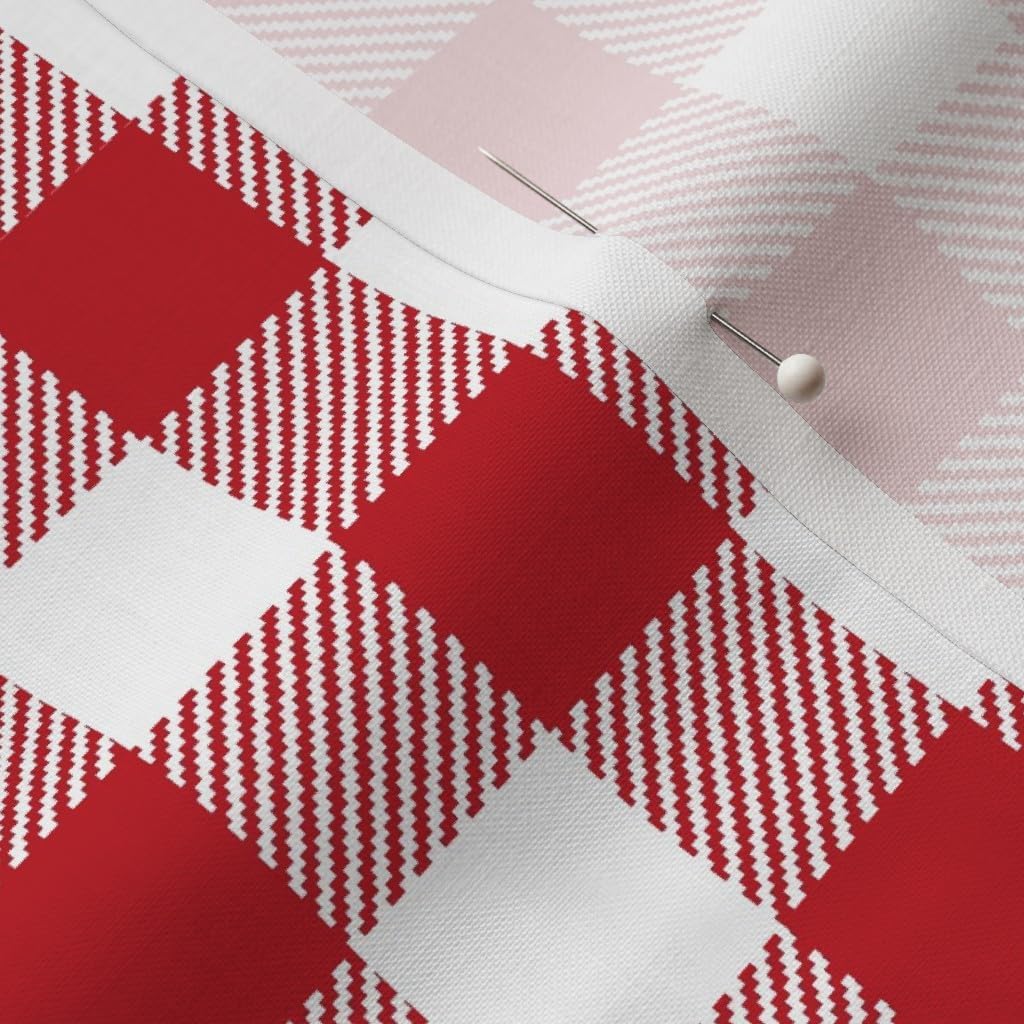 Spoonflower Fabric - Plaid Buffalo Check Tartan Holiday Nursery Home Decor Kitchen Gingham Printed on Petal Signature Cotton Fabric by The Yard - Sewing Quilting Apparel Crafts Decor