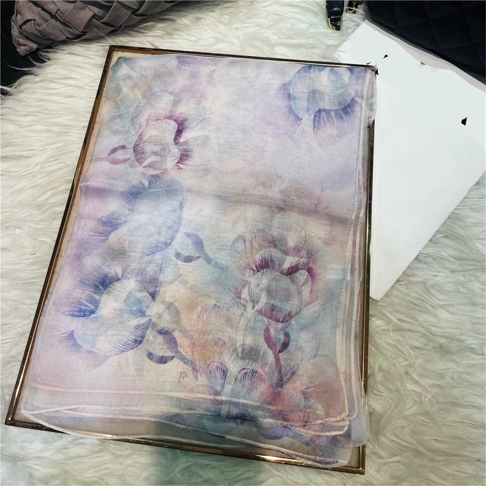 Primaverile Grande Leggera Sciarpa di seta chiffon Sciarpe lunghe da donna Foulard sciarpe moda primavera estate