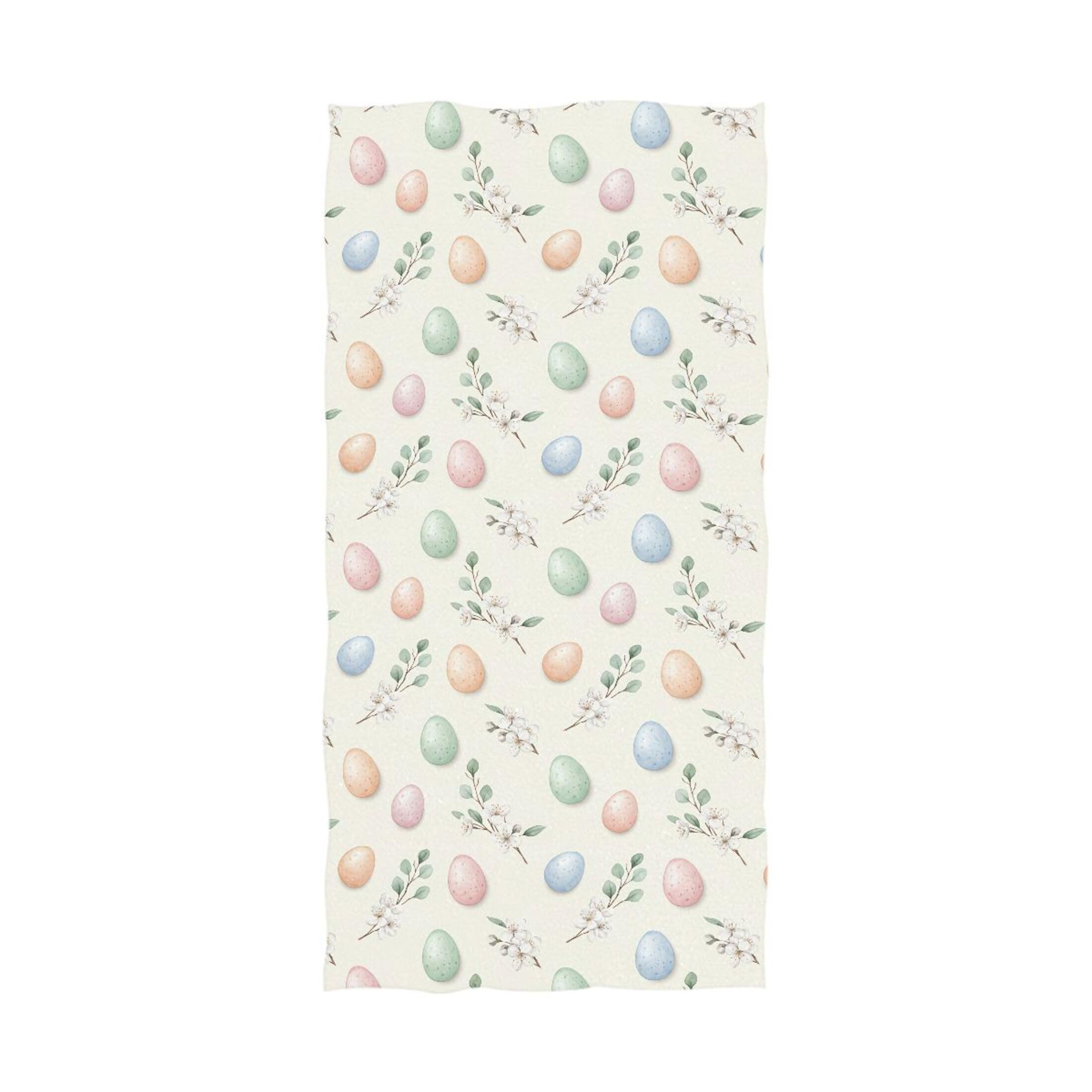 Kutsu Eggs Leaves Bath Towel, Highly Absorbent Cotton Soft Bath Hand Towel for Bathroom Kitchen Hotel Spa, 64 x 32 In