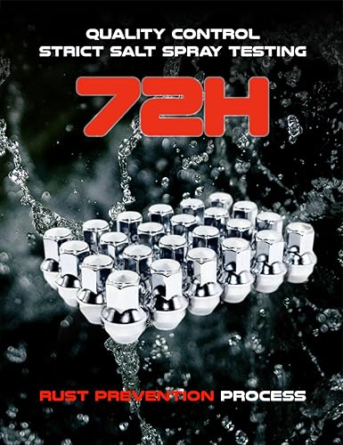 Miniatura 5 de Veritek - Juego de 24 tuercas hexagonales de 0.551 x 0.059 in 1316 de 1.7 pulgadas, 1.752 in de longitud, cromadas, estilo fábrica, estilo de