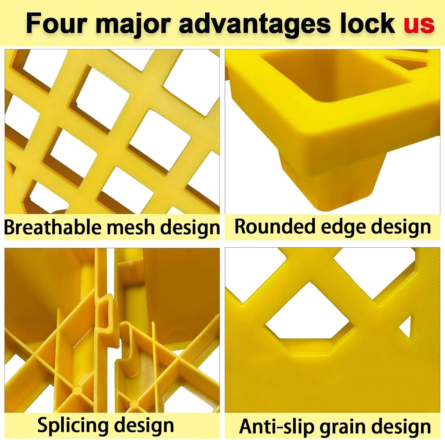 HNDHOPMC 2 Pieces Plastic Pallets, Polyethylene Pallets, Waterproof Storage Grid Mats, Suitable for Supermarket Pet Warehouse Outdoor Storage