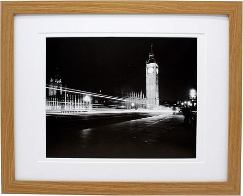 Marco para fotos de galería de 11 x 14 pulgadas con paspartú de 8 x 10 pulgadas y 8.5 x 11 pulgadas. Moldura amplia. Incluye herramientas para