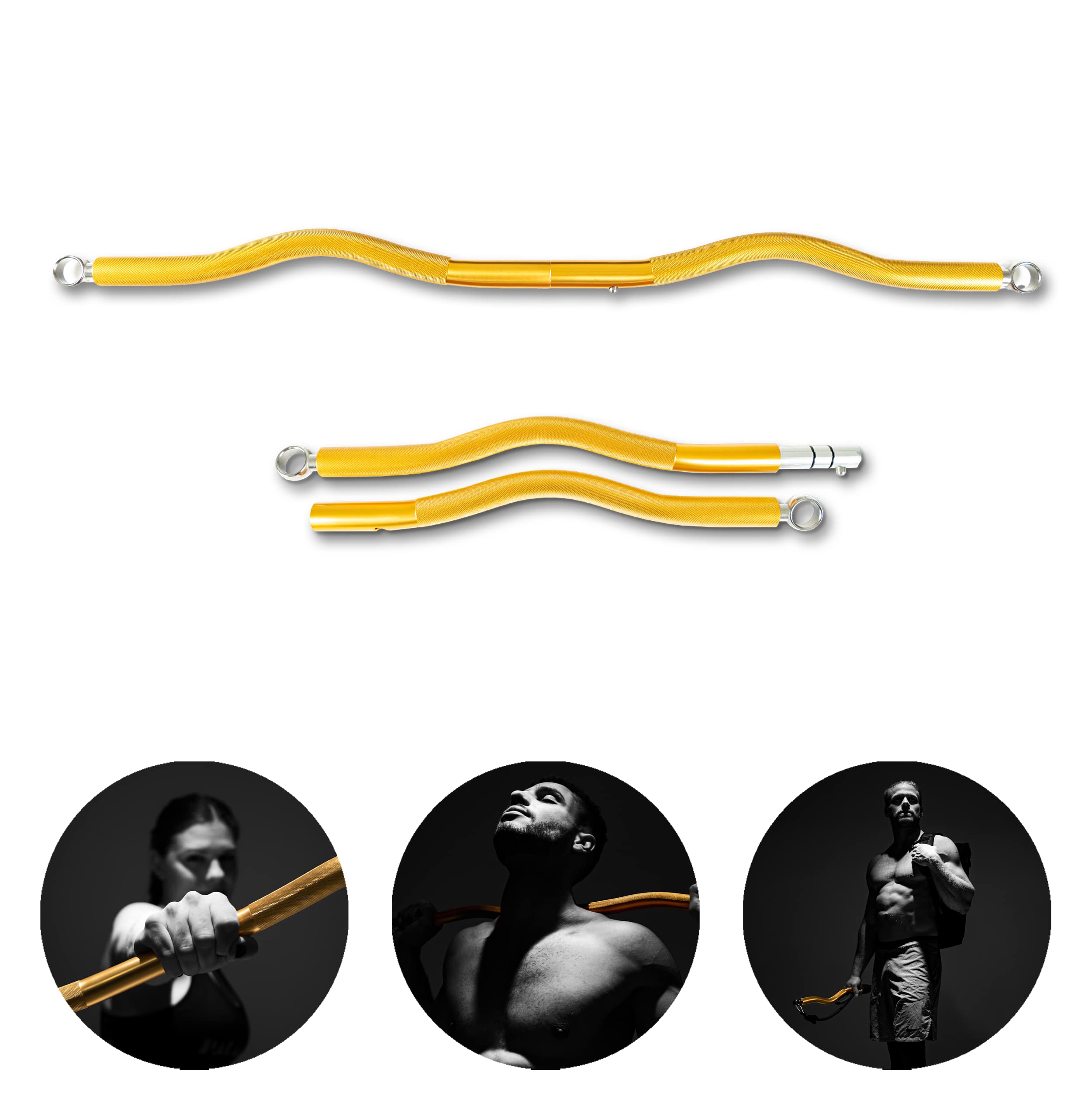 PAKAMA - Mobile SZ-Stange (Bar) für Widerstandsbänder & Resistance Bands - Fitness-Stange für Home Workout & Krafttraining Zuhause - Smarte Hantel-Stange für Kniebeugen, Kreuzheben & Bankdrücken