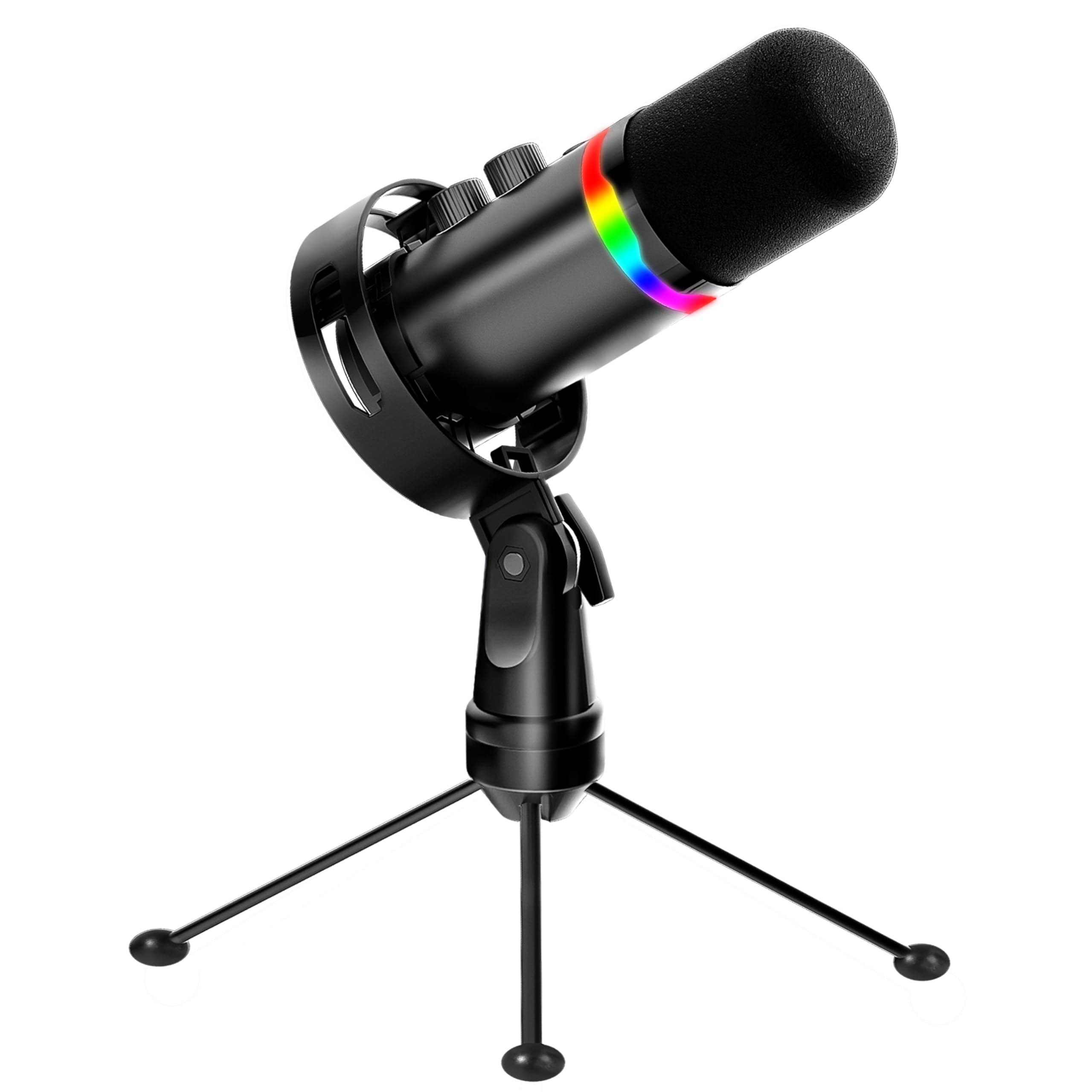 Amazon.co.jp: JUOPIEA ダイナミックマイク、RGBゲーミングマイク