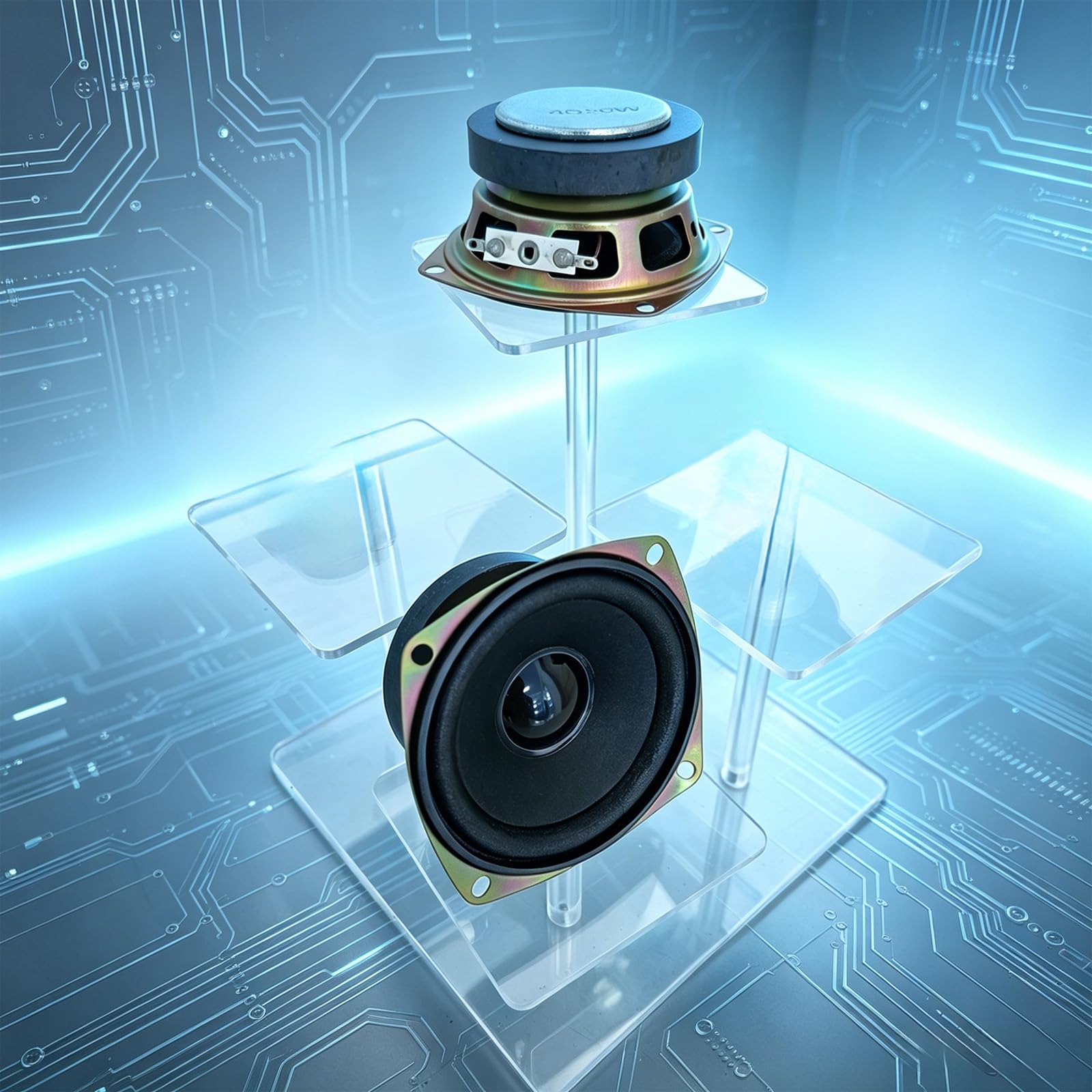 Gikfun 3 pollici 4Ohm 20W Full Range Audio Speaker Stereo Woofer Altoparlante per Arduino Sostituzione FAI DA TE (confezione da 2 pezzi) EK2173