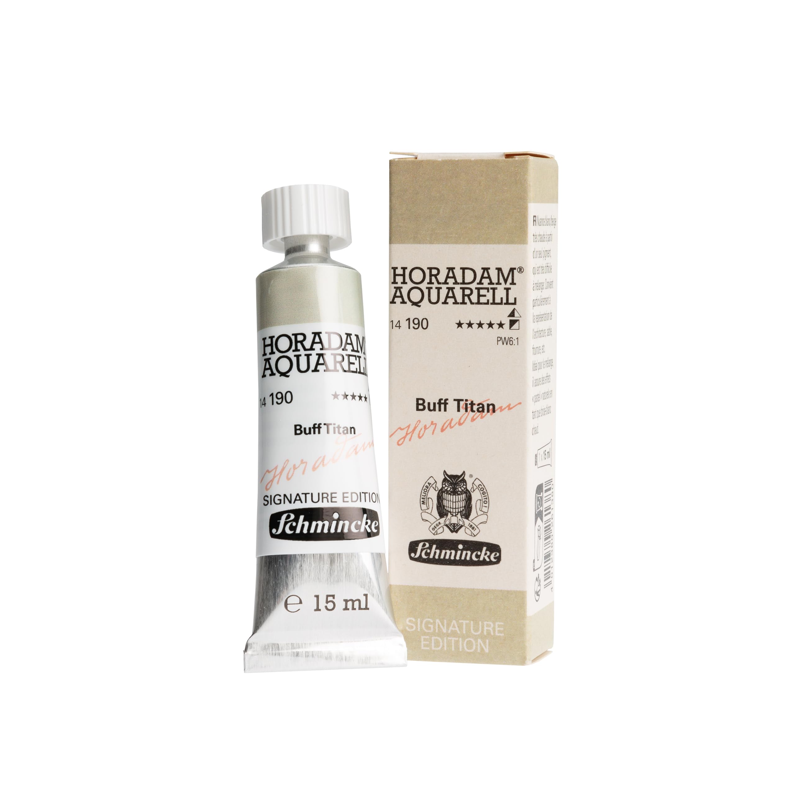 Aquarelle Buff Titan Schmincke Horadam tube 15ml édition limitée signature 2025 pour artistes
