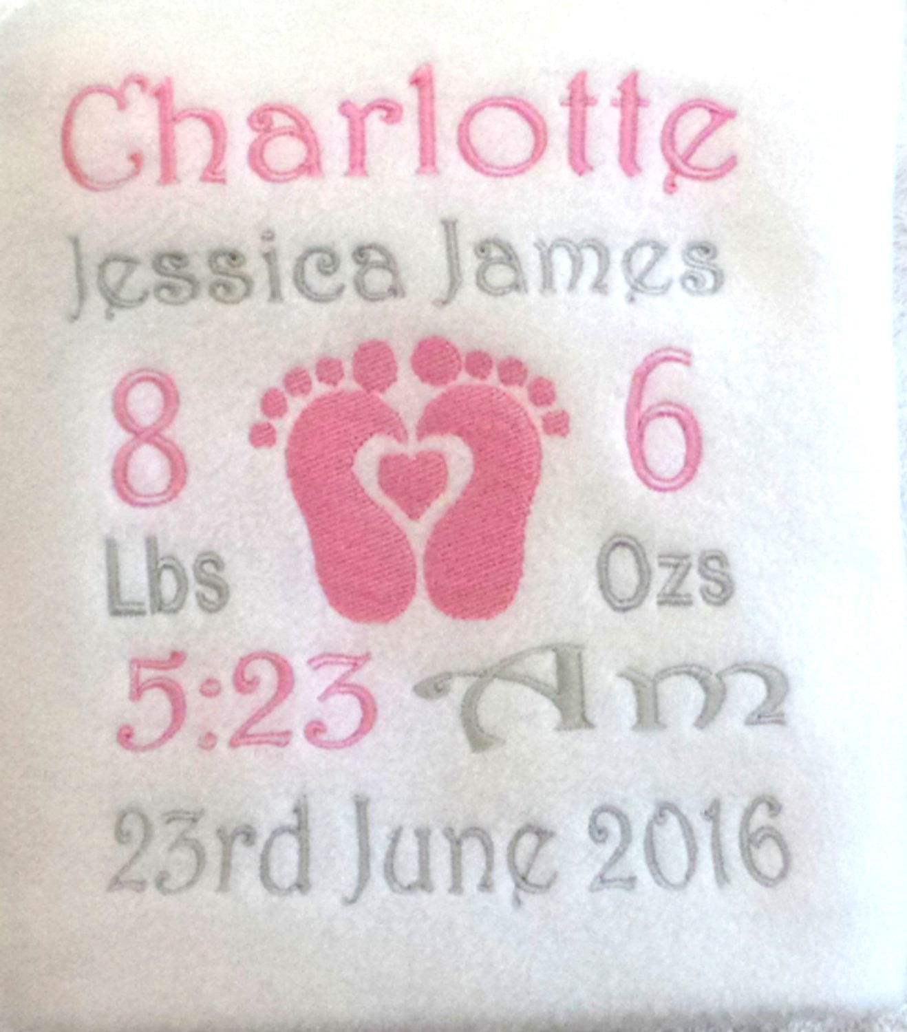 Sew Sew Special White Baby Keep Sake Blanket. (White)