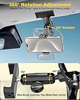 Vista 2 de Sun Visor Car Phone Mount, Upgraded Durable All Metal - Cell Phone Holder for Car Visor, 360° Adjustable Steering Wheel Clip for iPhone 16 15 14 13