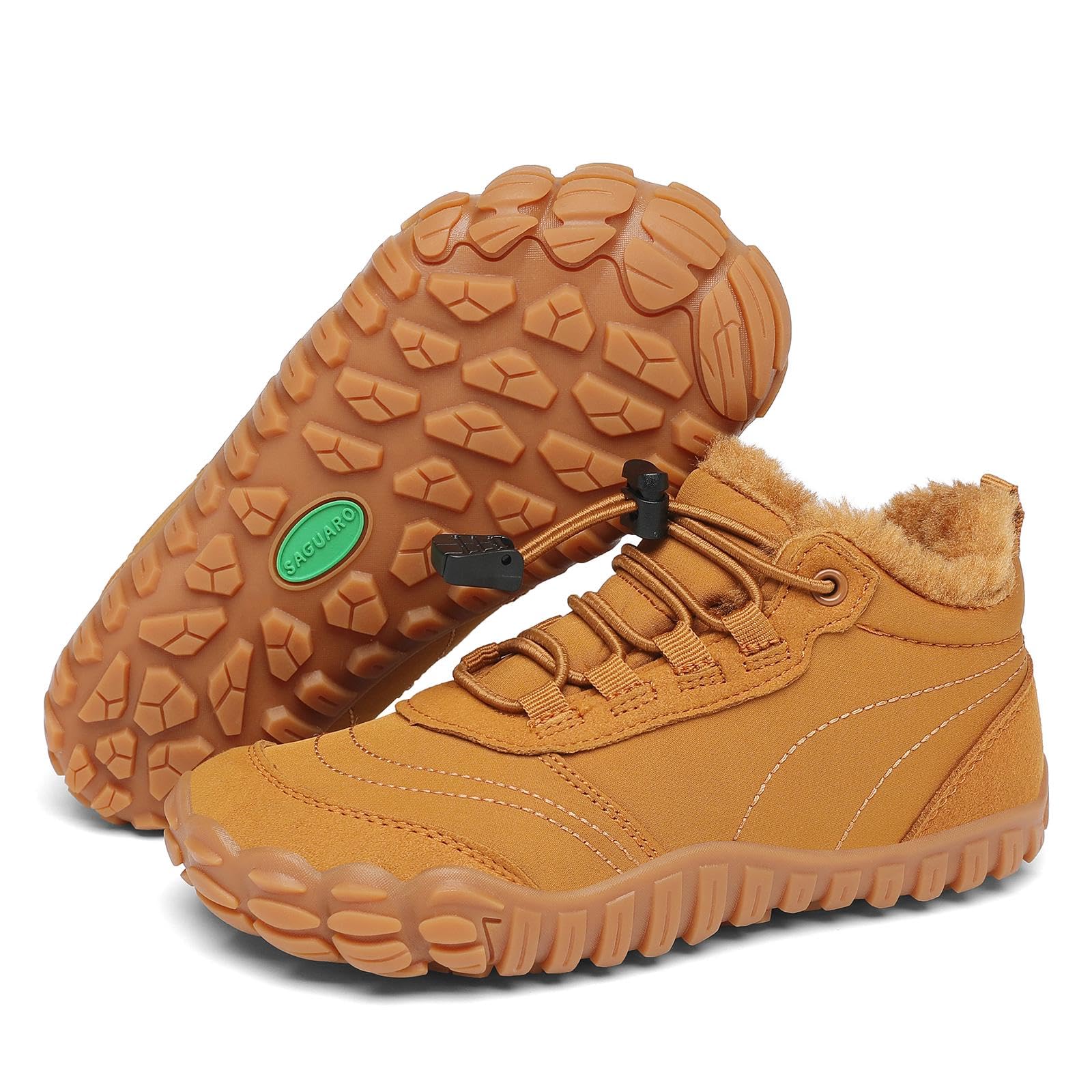 SAGUARO Botas de Nieve Niño Barefoot Zapatillas Niña Cómodas y Abrigadas Antideslizante Botas de Invierno Gr.26-36