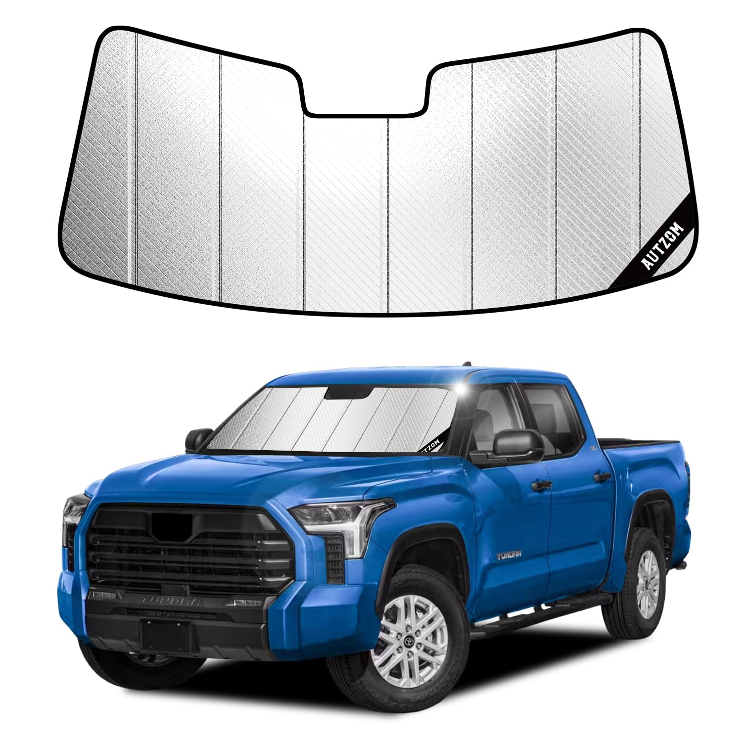 Windshield Sun Shade for Toyota Tundra 2022-2026, Custom-fit Windshield Cover, Keep Vehicle Cool, Protect Dashboard, Foldable Car Window Shades –