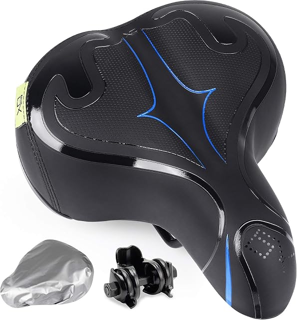 HASAGEI Bike Seat, Bike Saddle Men Women Comfortable Waterproof Soft Cushion Wide Gel Bike Seats, Breathable Mountain Bike Seat, MTB Bicycle Saddle, City Bike Saddles