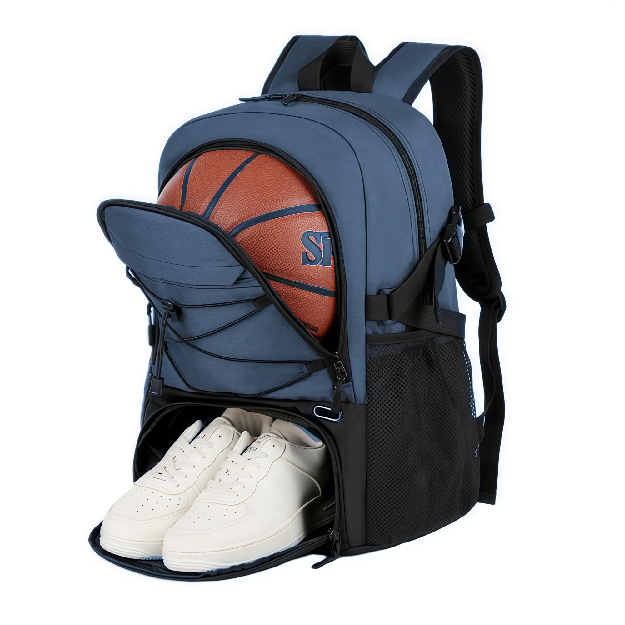 35L Sports Backpack with Ventilated Shoe & Ball Compartments, Waterproof Gym Bag for Basketball, Soccer, Volleyball, Travel