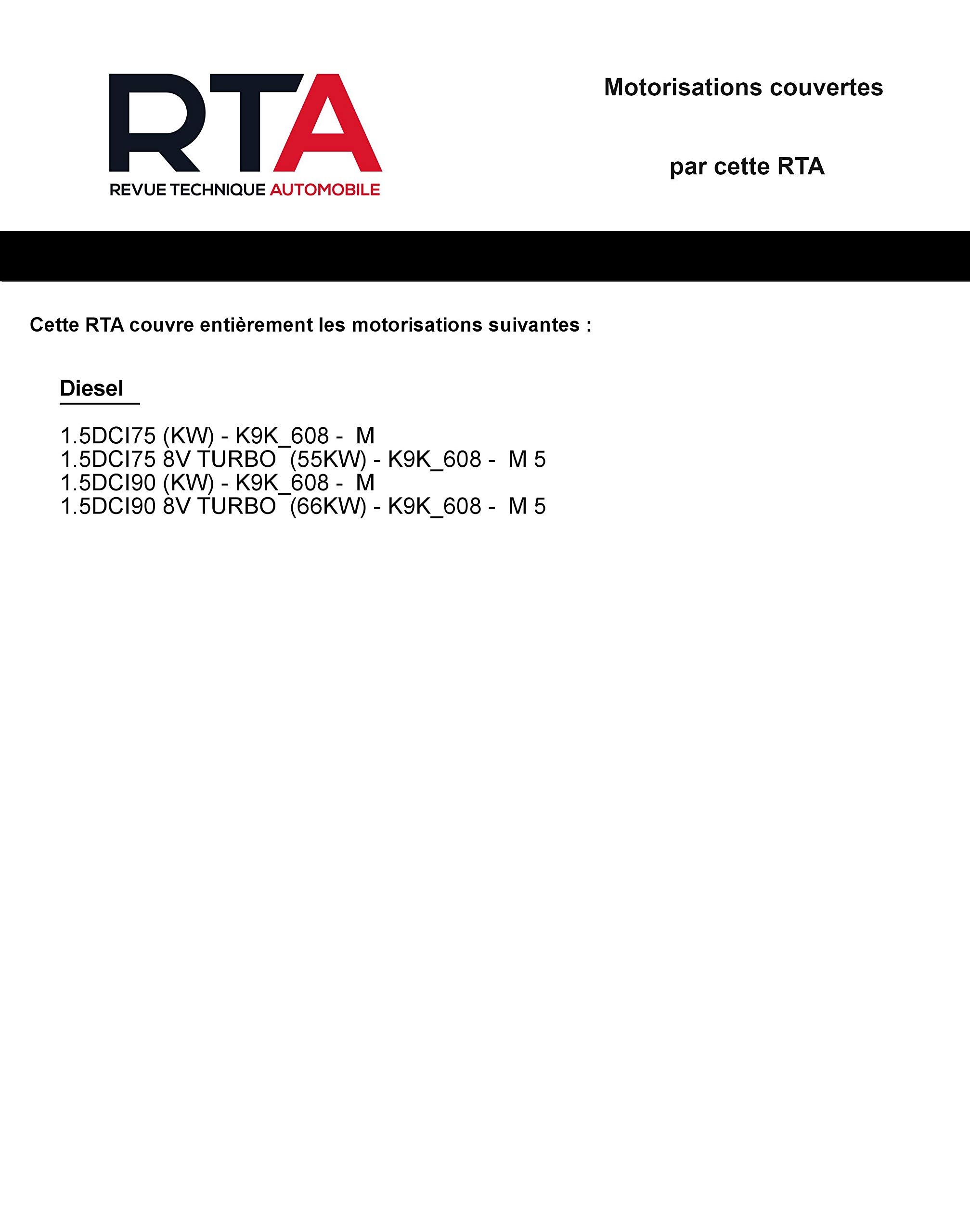 E.T.A.I - Revue Technique Automobile 821 - RENAULT KANGOO II PHASE 2 - 2013 à ce jour