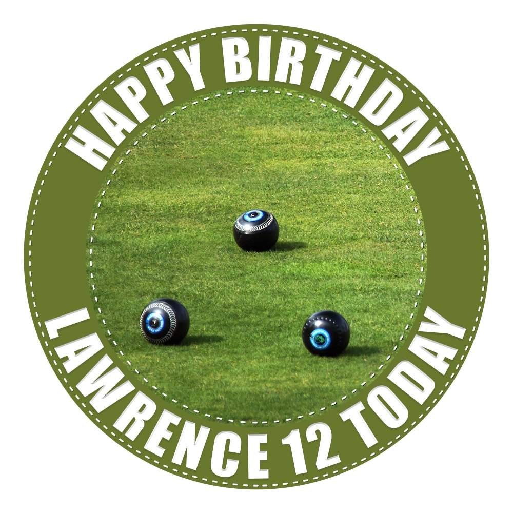 Lawn Bowls - Any Size (4in - 7.5in) Personalised Edible Cake Topper on Premium Icing