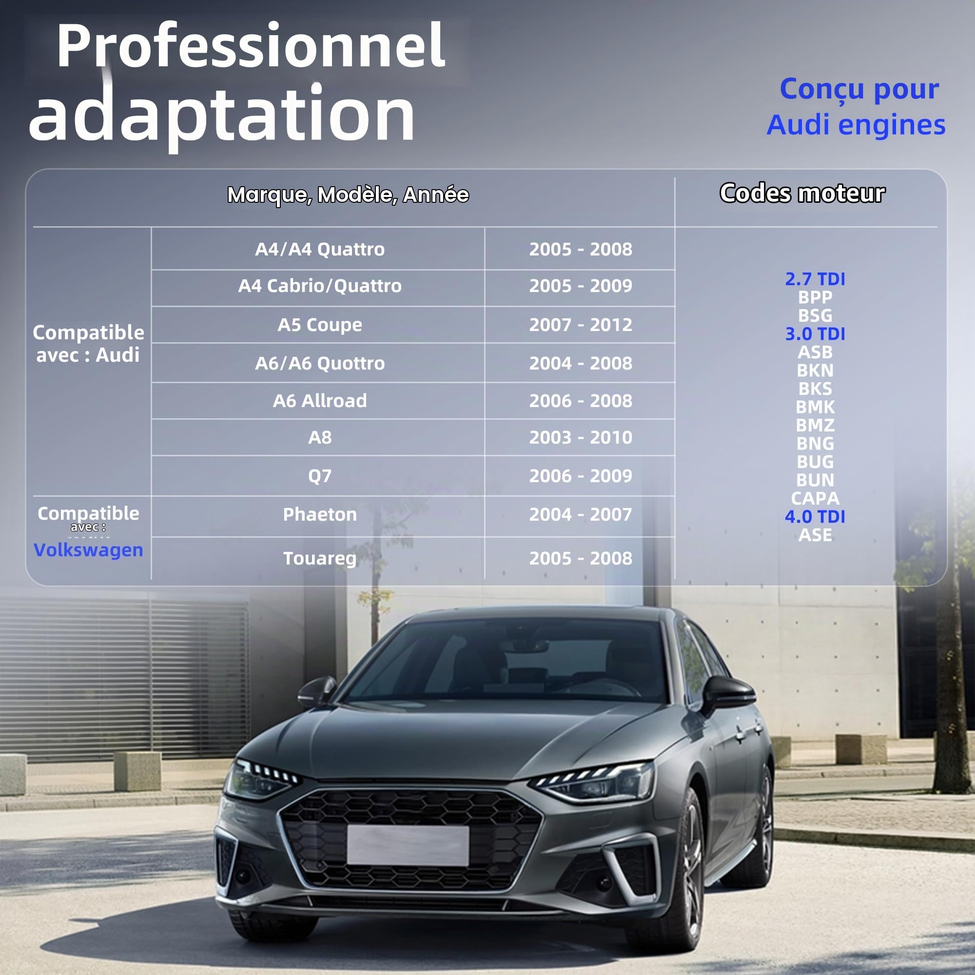 Outil de Calage du Moteur Adapté pour VW Audi VAG 2.7 3.0 TDI, Kit d’outils de Calage Diesel Outil de Verrouillage de la Courroie de Distribution Outil de Chaîne de Distribution