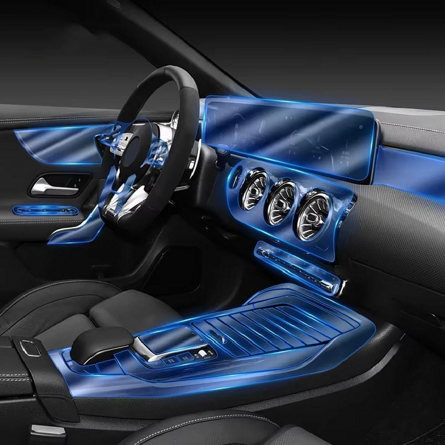Film protection PPF Mercedes Classe A AMG console TPU mat premium