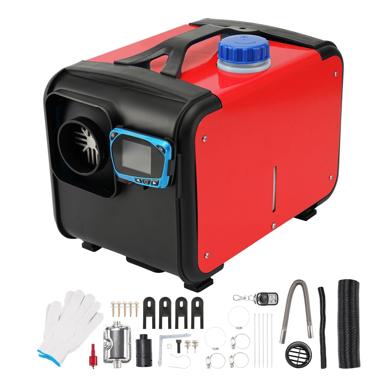 Chauffage à air diesel 5-8 kW 12 V, chauffage de stationnement tout-en-un, chauffage rapide et portable avec silencieux, interrupteur LCD, télécommande pour camping-car, camion, bateau, camping-car,