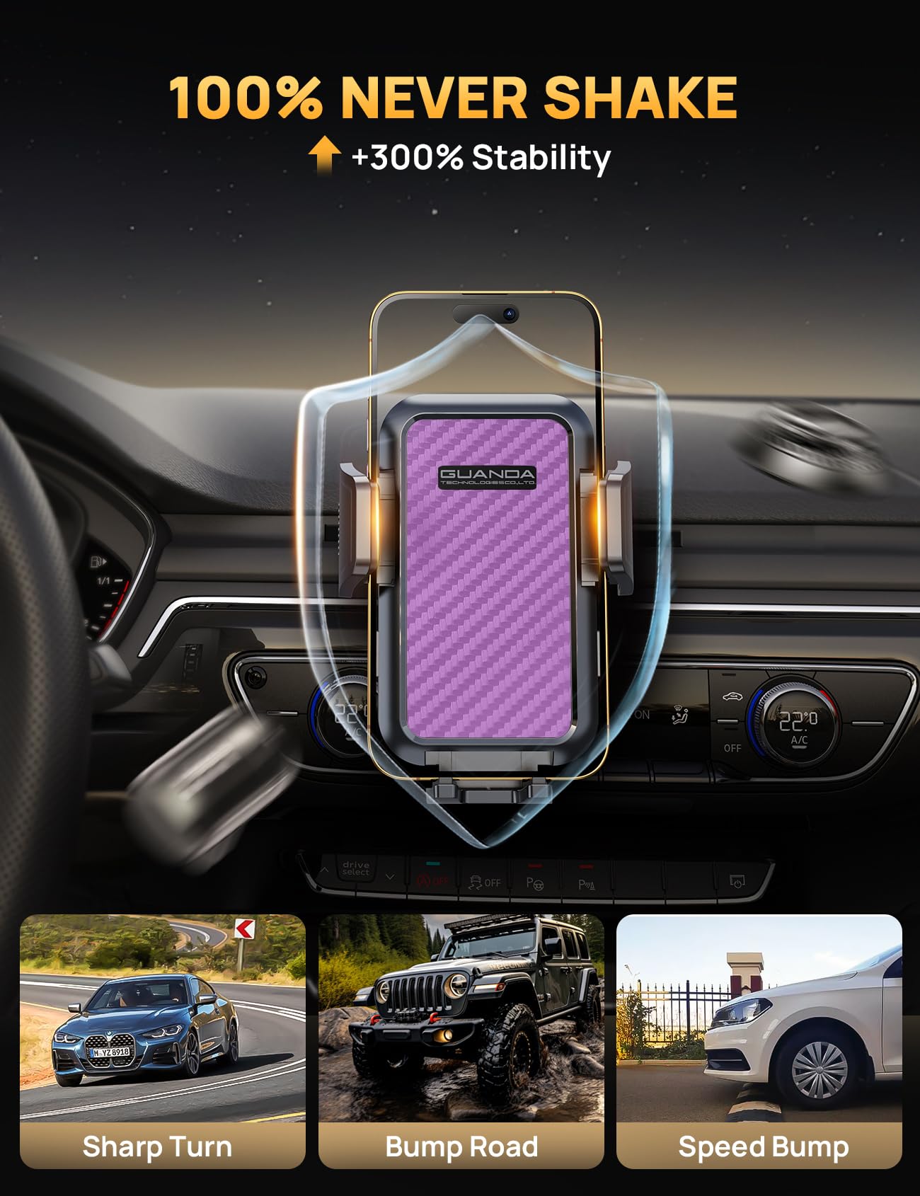 Supporto per telefono da auto, supporto per telefono CD con clip per bocchetta di ventilazione [compatibile con custodie spesse], regolabile a 360°, supporto per telefono cellulare e CD, adatto per