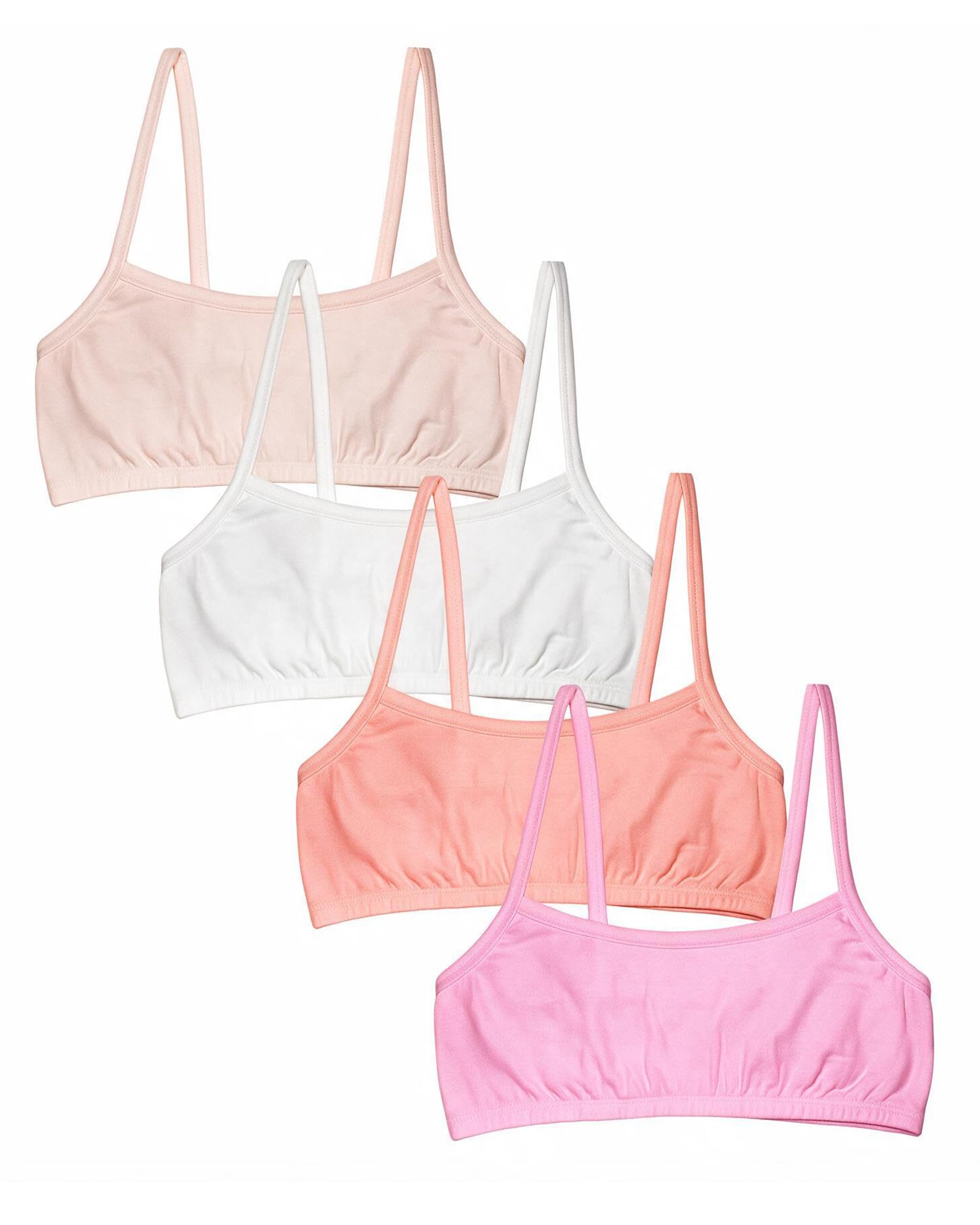 Fruit of the Loom Girl's Cotton Stretch Cami Training Bra Multi-Pack