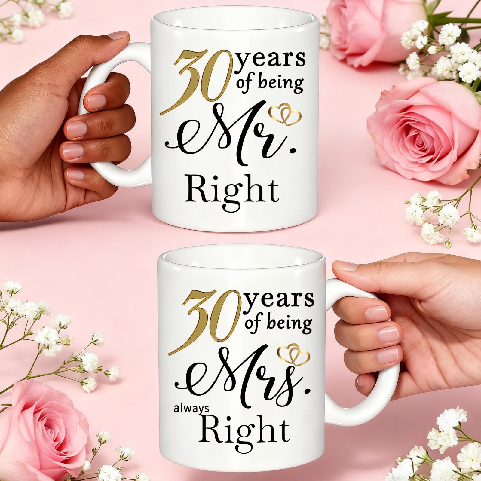 30 Year Anniversary Coffee Mugs Set of 2 - Image 2