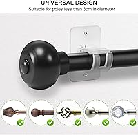 Vista 4 de Yeahxing Soportes Adhesivos para Barra de Cortina Sin Taladro Soporte Ajustable - Colgador de Barra de Cortina Sin Clavos de 20 Libras