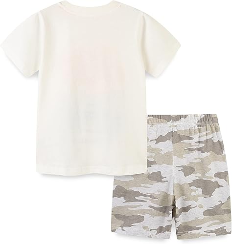 Miniatura 2 de Conjunto de camiseta de manga corta y pantalón corto de algodón para bebé