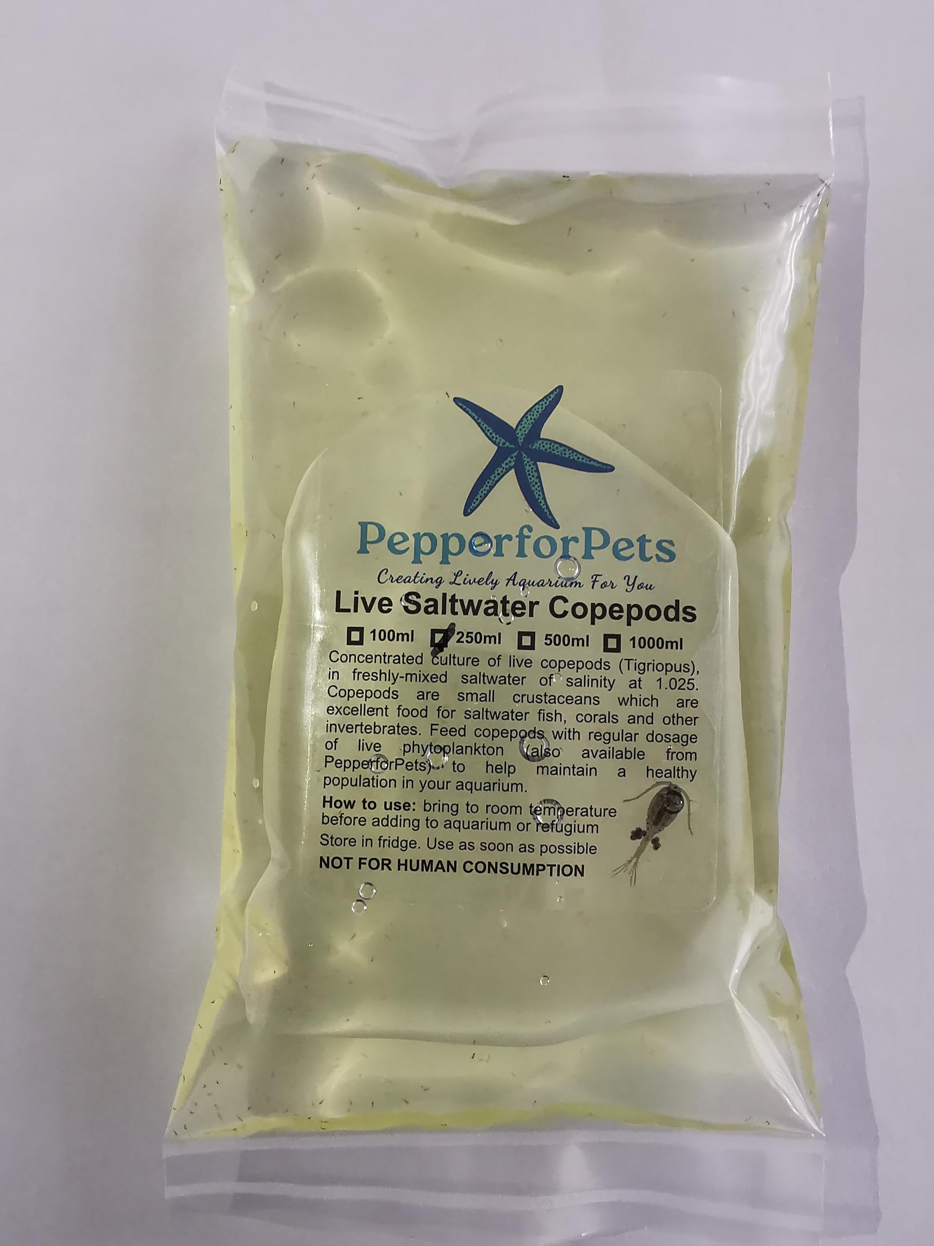 High Concentration Copepods Saltwater Marine Coral Fish Food (1000ml)
