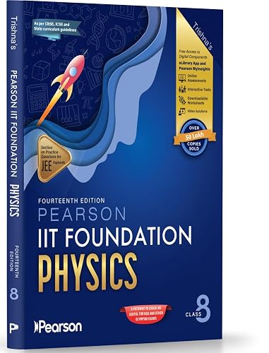Pearson'26 IIT Foundation Class 8 Physics|For JEE, NTSE & Olympiad Exams|JEE Practice Questions|Free 11 Online Assessments,55 Video Solutions & 11Tests via Pearson MyInsights & elibrary|14th edition