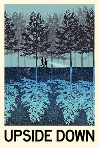 Póster impreso de The Upside Down Fantasy Travel Cool Wall Art de 16 x 24 pulgadas