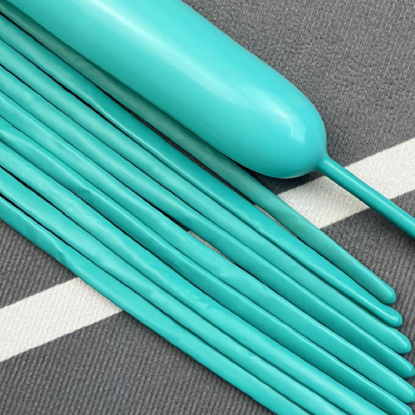 VHUWE 260 Balloons Teal Blue, Thickened 100 Pack Long Balloons Twisting Skinny Magic Balloons for Balloon Arch Animals Clown Kids Birthdays Party Baby Shower Bachelorette Weddings Decorations Supplies
