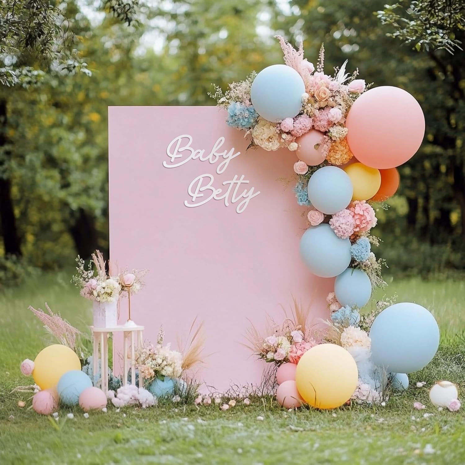 Targa In Legno Con Nome Personalizzabile, Per La Cameretta Dei Bambini, Per Matrimonio, In Legno, Per Porta, Personalizzabile (rosa, Lunghezza 30 Cm - 7