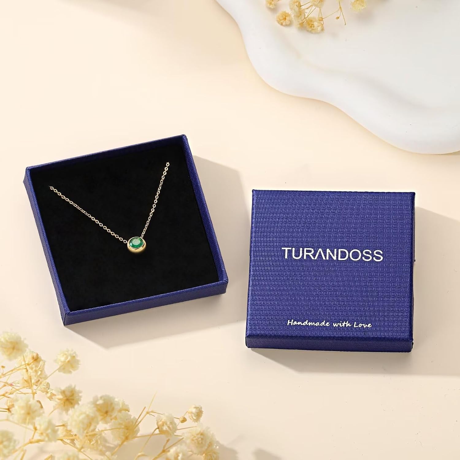 Turandoss Dainty 14K Gold Plated Birthstone Necklace - Image 7