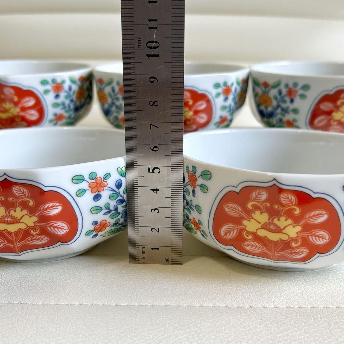 有田焼 彌右衛門窯 金彩古伊万里 小鉢揃 5枚セット 染付色絵 蕎麦猪口