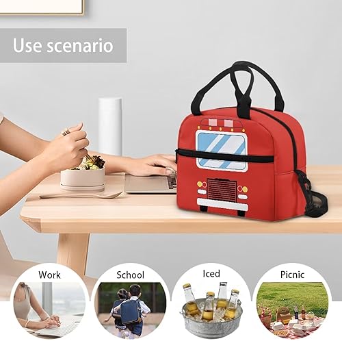 Vista 111 de doginthehole Bolsa de almuerzo portátil de teñido anudado azul, bolsa de almuerzo, organizador reutilizable, hielera para adultos, al aire libre