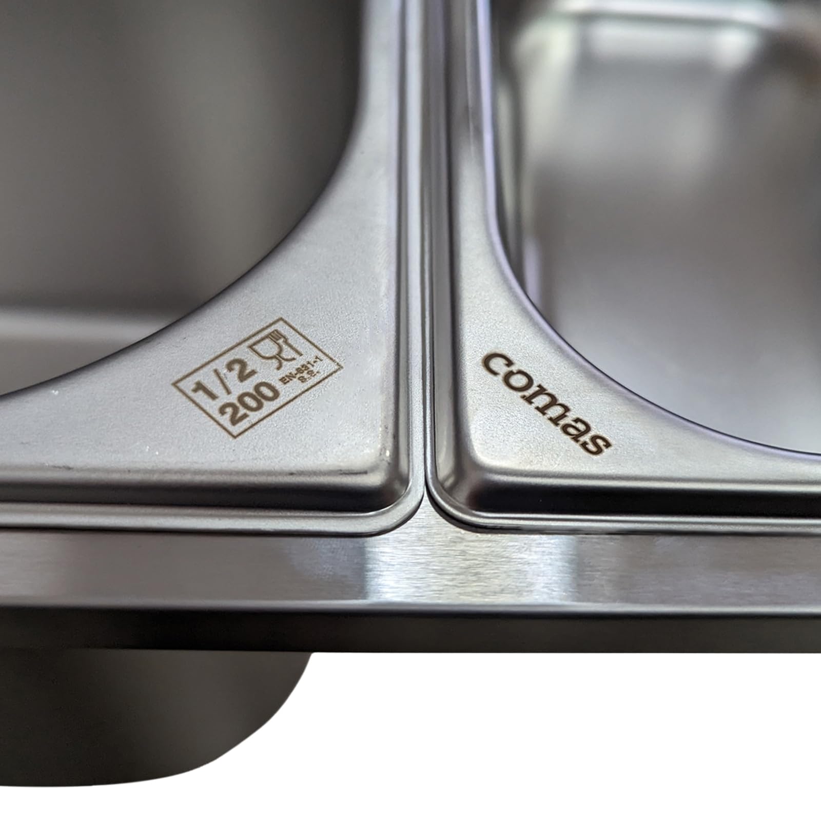 Comas Contenitore Gastronorm GN 1/6, 176x162 mm, Acciaio Inox, Bordo Piano, Impilabile, Resistente - Frigoriferi, Forni, Scaffali, Dispense, Carrelli - Professionale, Catering (H100 mm)