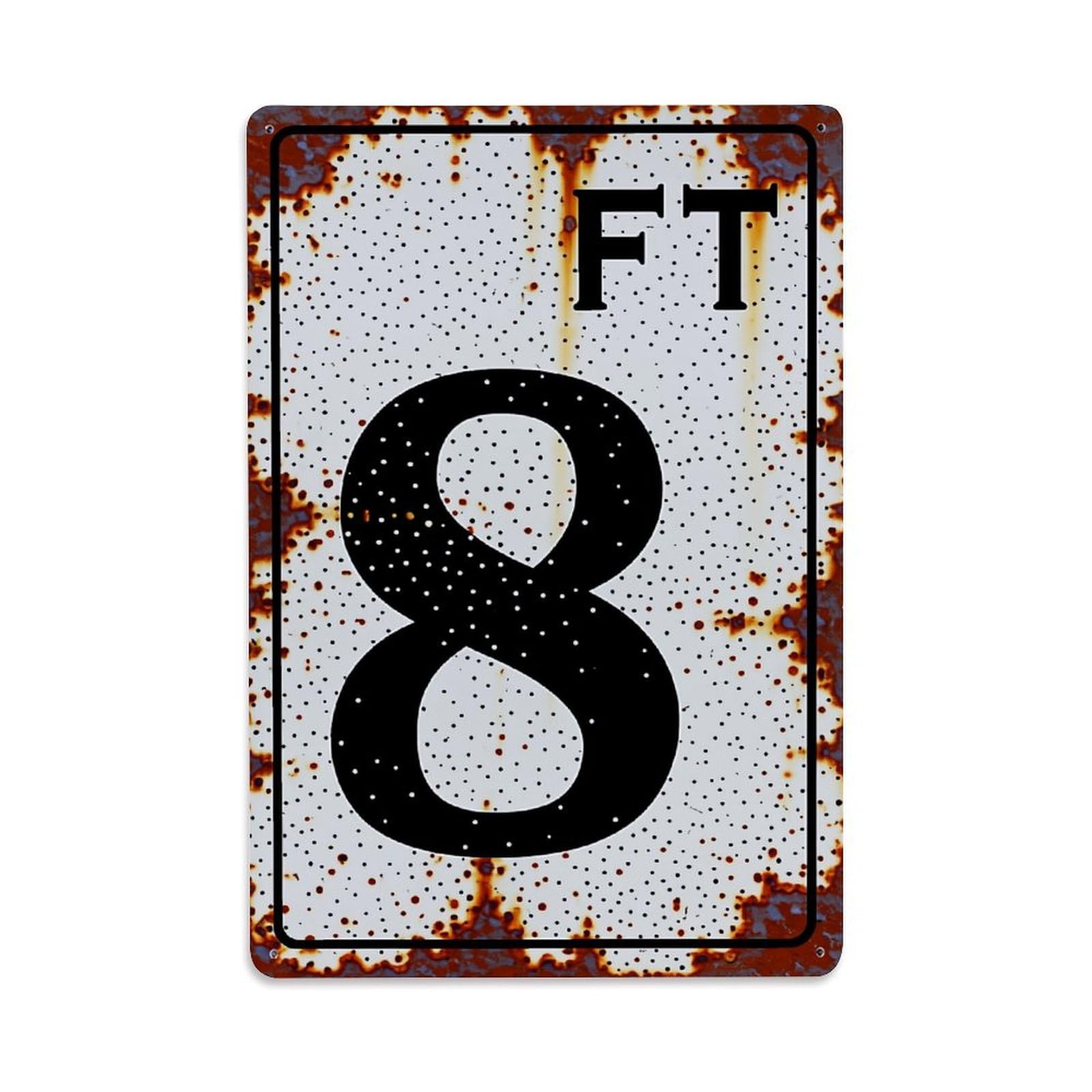 Jdfenggu Vintage Rusty Perforated Metal Sign Pattern Retro Metal Tin Sign, Metal Poster For Bar, Home, Man Cave, Kitchen, Laundry Room Art Decor 8X12 Inch