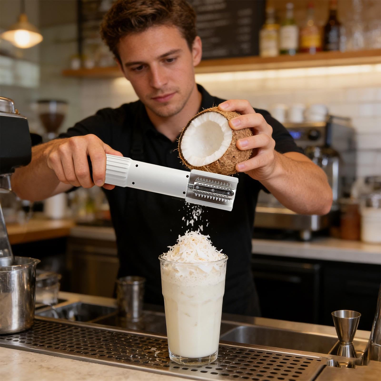 Grattoir à fruits électrique Râpe de cuisine portable anti-éclaboussures