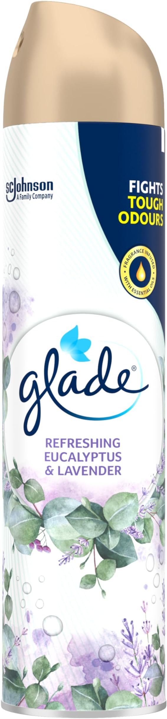 Glade Air Freshener, Aerosol Room Spray, Eucalyptus & Lavender, 300ml