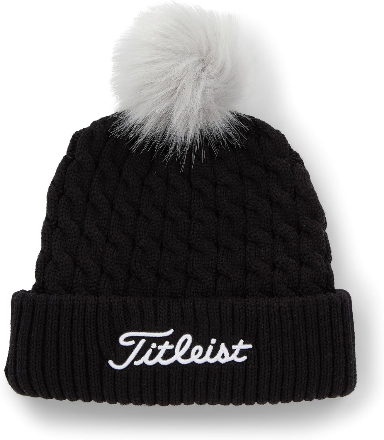 Titleist Mens Cable Knit Pom Pom Hat