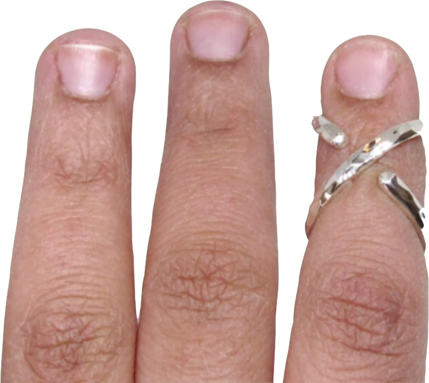 Evabelle Jewelry Mallet Finger Silver Splint Ring