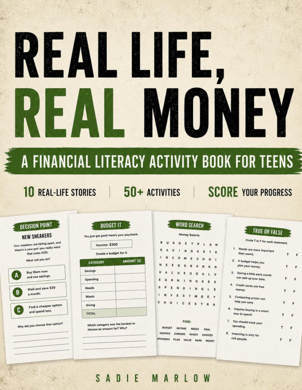 Real Life, Real Money: A Financial Literacy Activity Book for Teens with Real Decisions, Puzzles, and a Money Personality Quiz