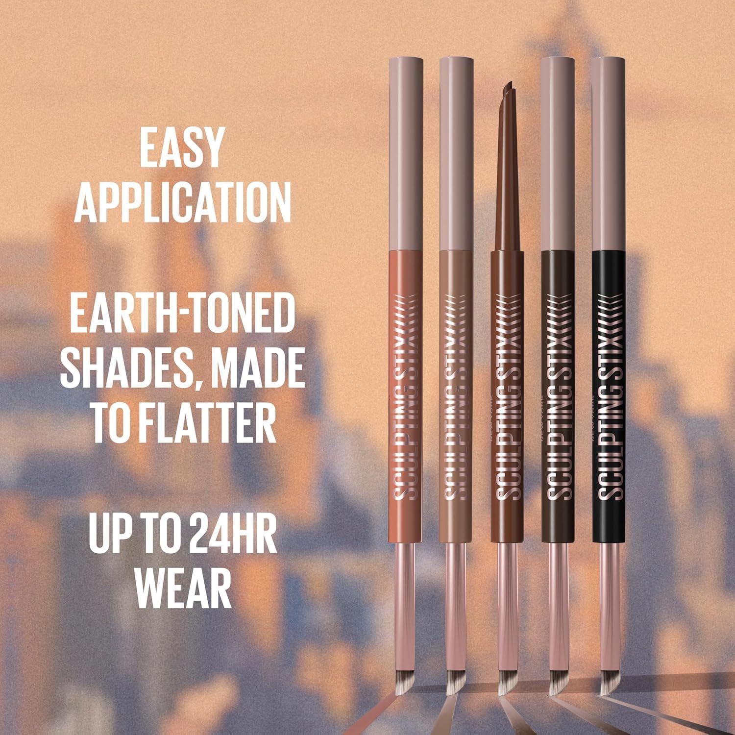 Maybelline New York Sculpting Stix Çift Uçlu Göz Kalemi - 015 Smooth Espresso (2 paketi)