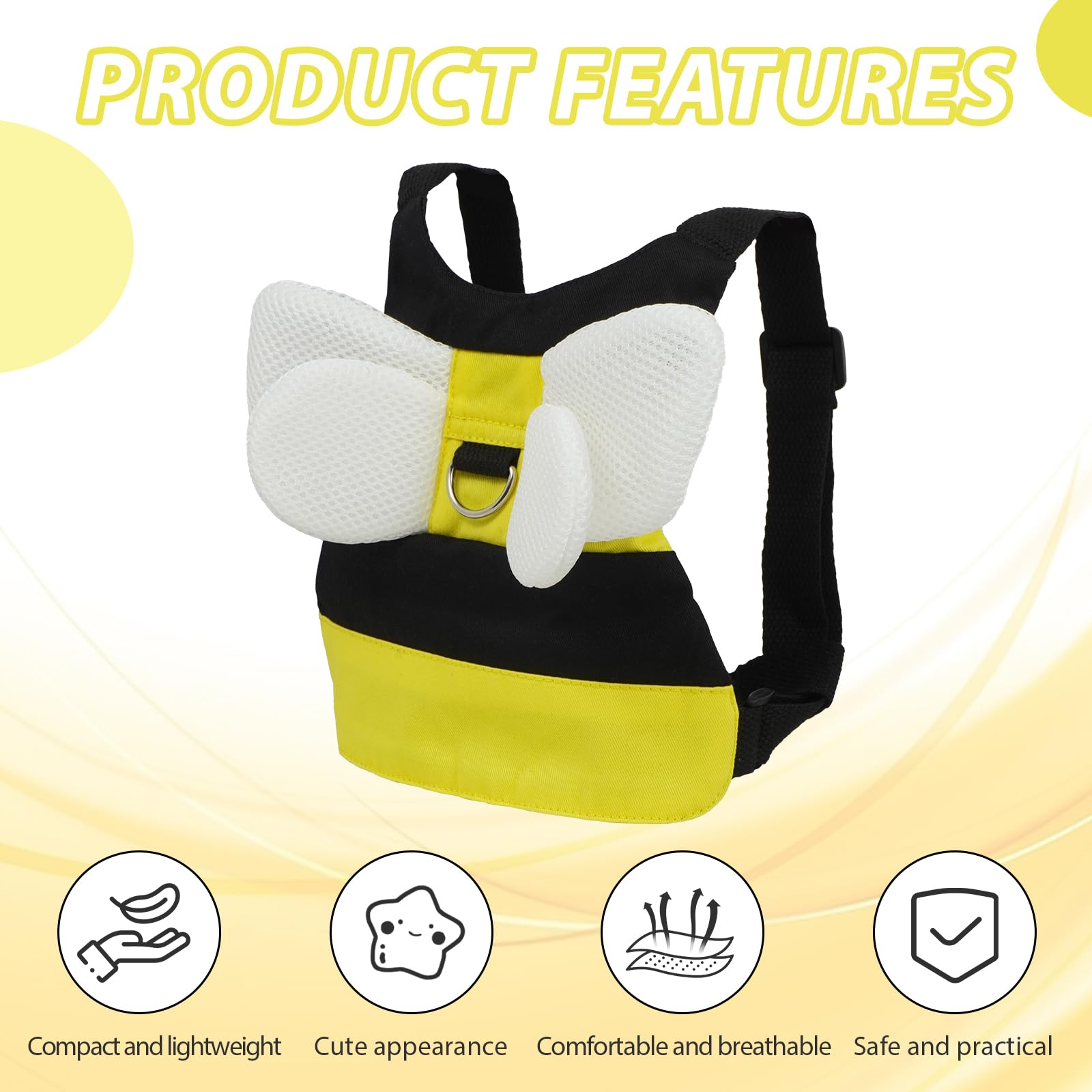 Little Bee Baby Walking Reins - Harness for Kids with Traction Rope, Toddler Reins for Walking 1-3 Years, Adjustable Safety Child Reins for Walking for Stations, Airports, Parks, Shopping Centers - Image 4