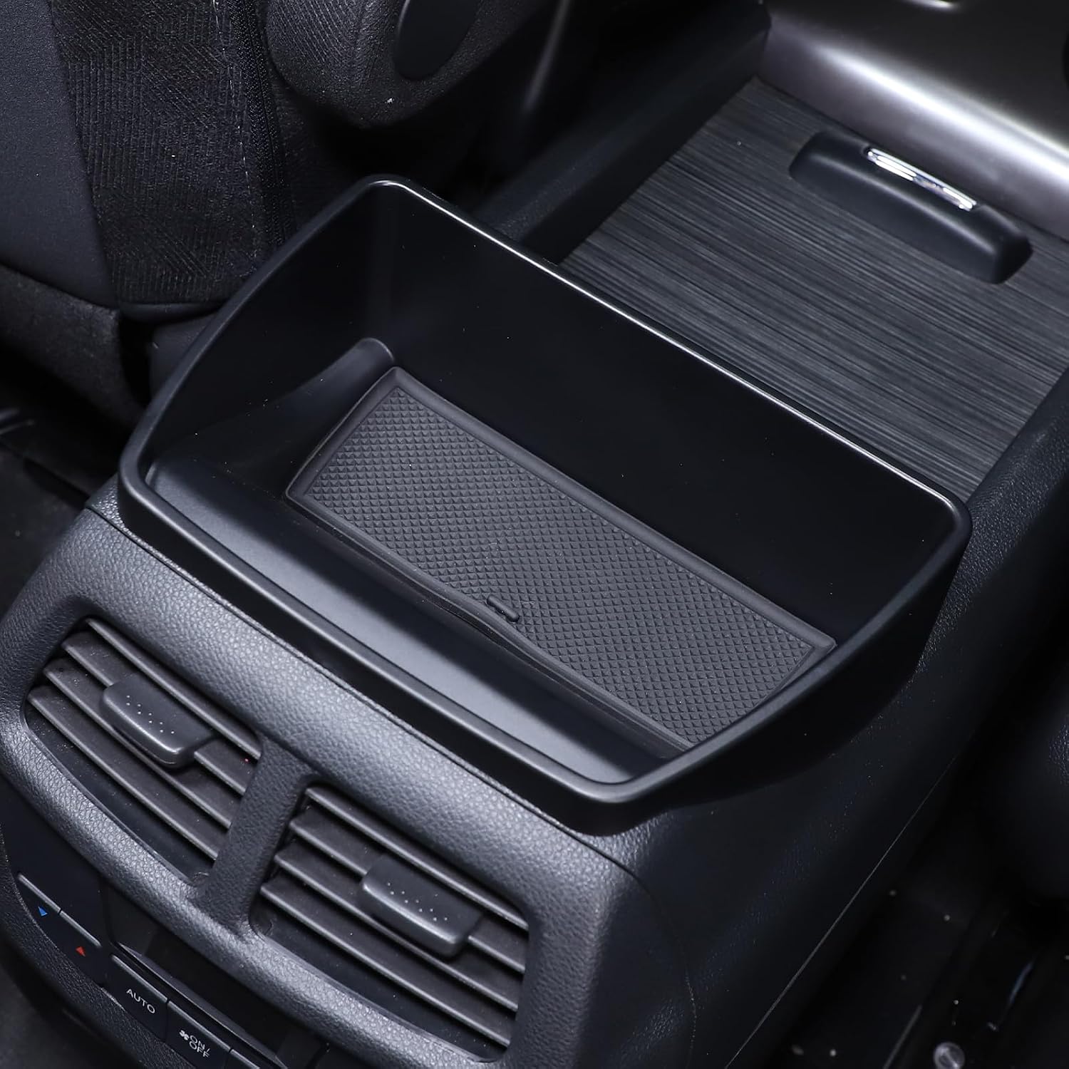Center Console Organizer (Black, Rectangular) Compatible with Honda Pilot 2015-2022, Ridgeline 2020-2023, Passport 2019-2023